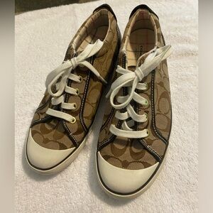Coach Barrett Brown Canvas Sneakers 10